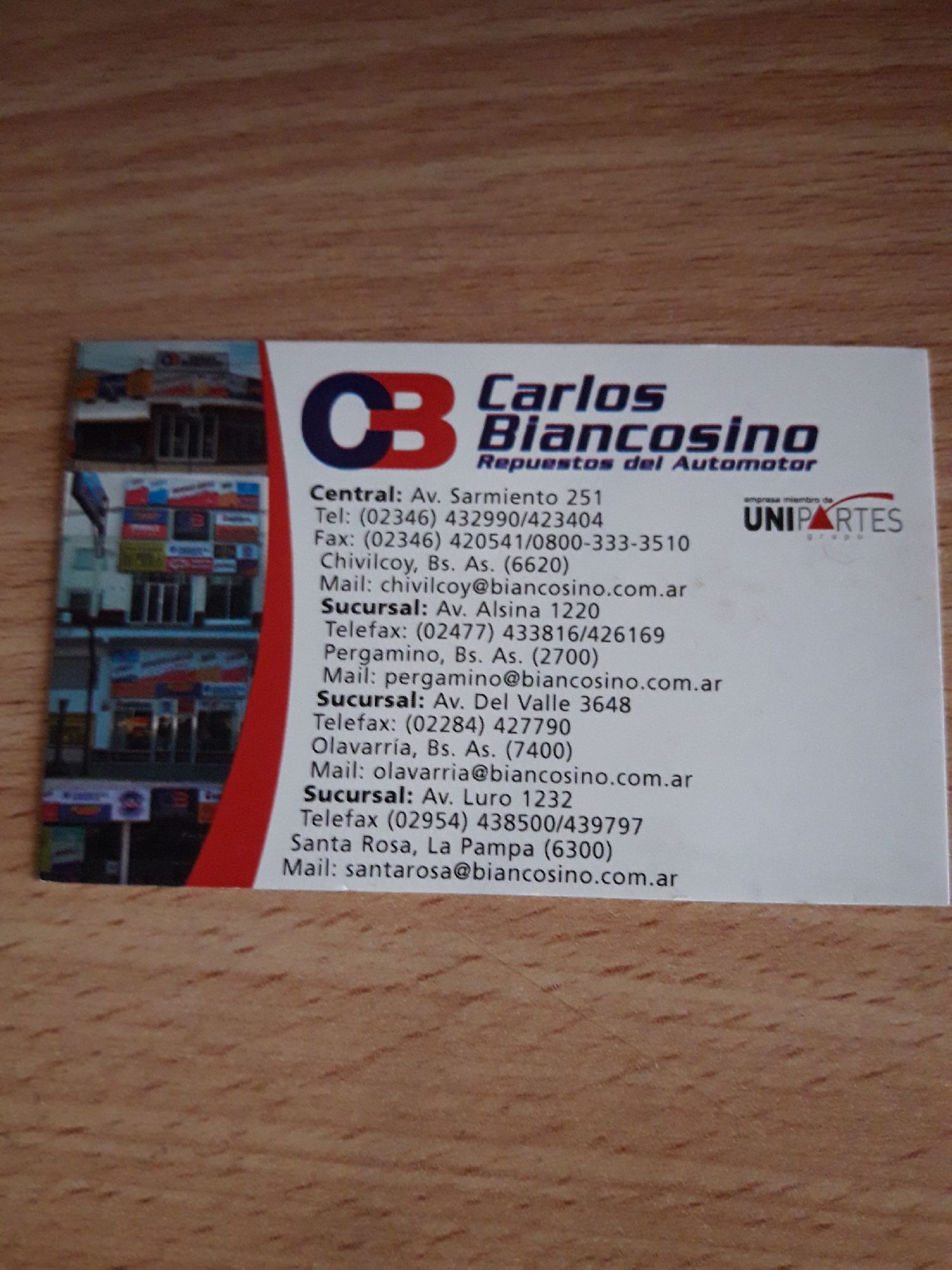 Logotipo Carlos Biancosini Respuestos del Automor