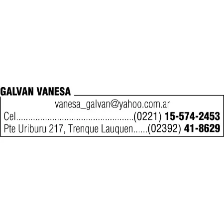 Logotipo Galvan Vanesa
